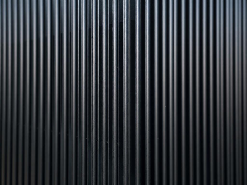 Modern anthracite aluminium lamellenhek close-up